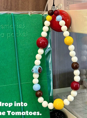 Tomatoes|原创小狗橄榄球ins风美拉德系手机链挂绳ccd相机链