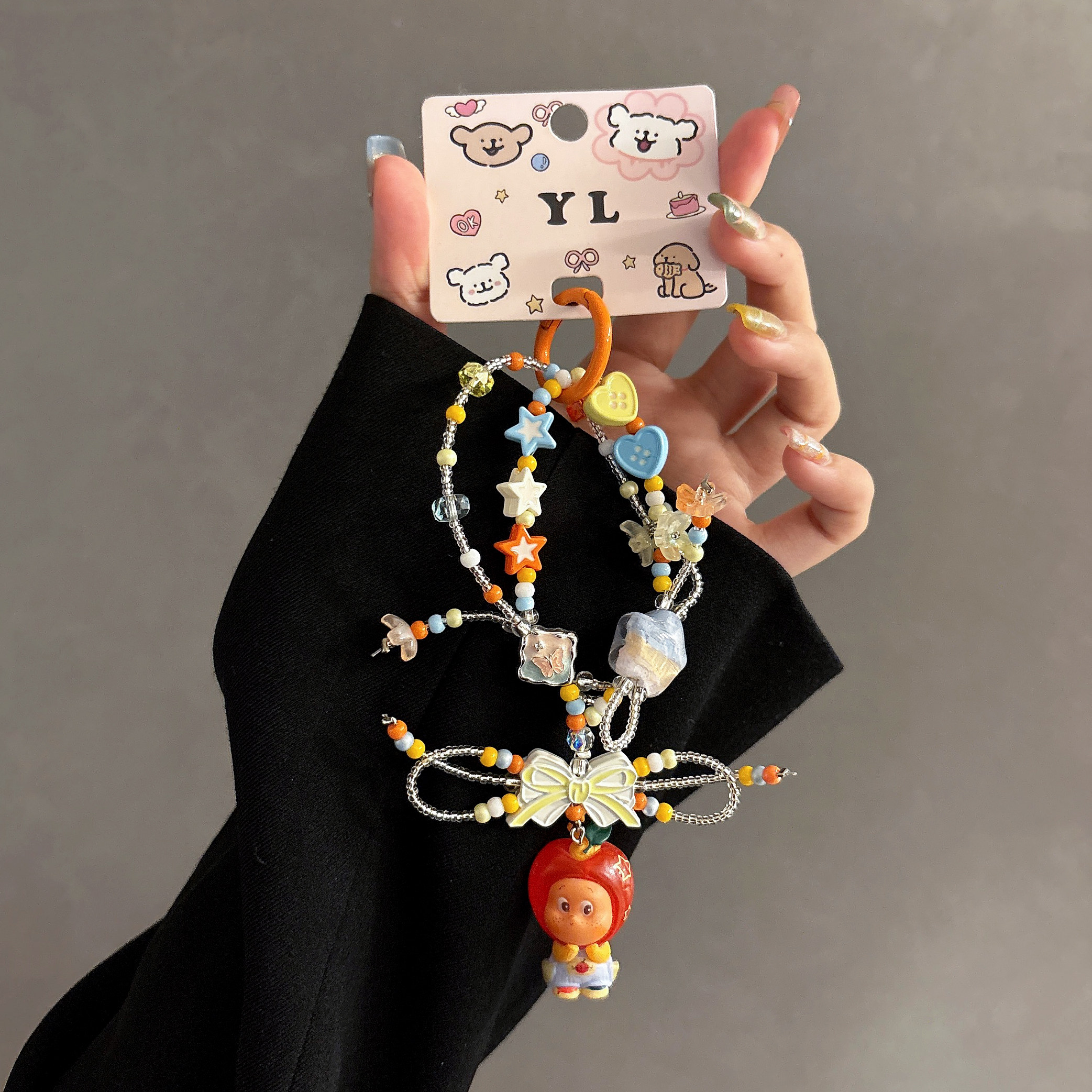 星星人改娃萌粒手机链水杯链ccd挂链包挂件钥匙扣车挂可爱礼物