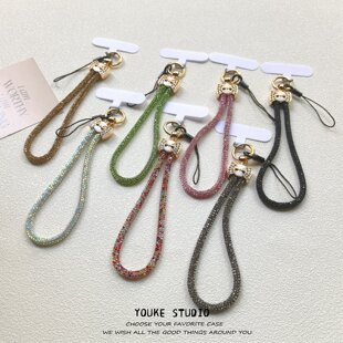 彩钻杯绳短绳手腕绳带夹片壳挂绳手绳ccd相机 ins蝴蝶结单扣款