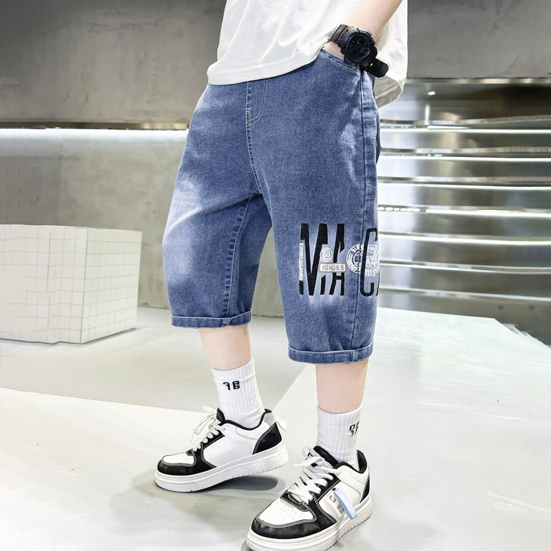 男童牛仔短裤夏季薄款七分裤韩版休闲帅气百搭中裤儿童夏装裤子潮