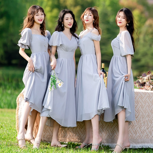 Синее платье подружки невесты, зимнее вечернее платье, юбка, коллекция 2023, для подружки невесты, яркий броский стиль, по фигуре