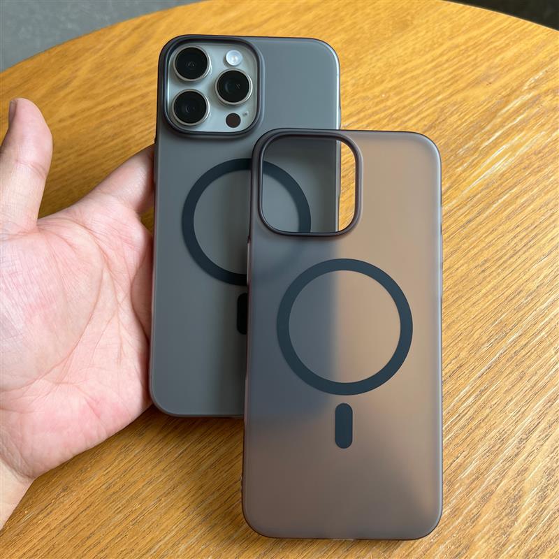 官方正品适用苹果16promax磁吸Magsafe手机壳iPhone15透明17磨砂1
