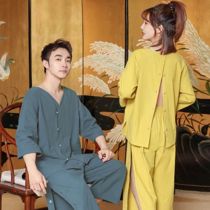 艾灸服纯棉前后开扣理疗服艾灸腿侧开长袖按摩专用衣针灸拔罐服,居家布艺,汗蒸服,淘宝优惠券,粉丝福利购,淘宝优惠卷