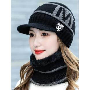 帽子女款妈妈帽子冬天时尚洋气保暖护耳针织帽毛线帽女士冬季防寒