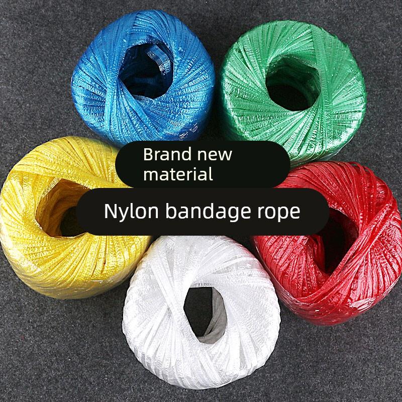 德国玻璃丝球塑料包装撕裂绳子编织袋打包尼龙捆绑蓝色白色红扎带