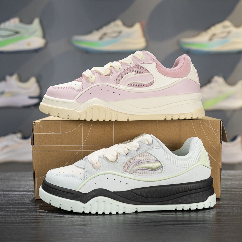 李宁系带女子板鞋低帮休闲鞋