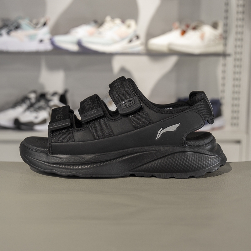 李宁凉鞋2025夏季SOFT COCA男女同款柔软舒适透气潮流凉鞋AGUV001