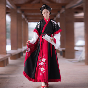 陌上花雨【醉花间】原创晋制汉服女交领半袖齐腰襦裙一片式12破裙