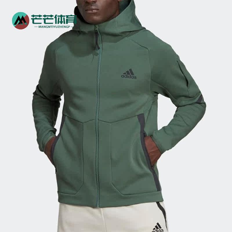 Adidas/阿迪达斯正品运动男子休闲修身连帽夹克外套HL3865