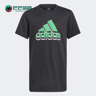 阿迪达斯大童运动休闲短袖