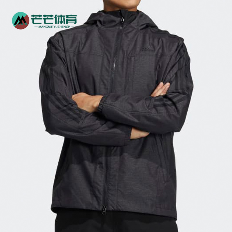 阿迪达斯男宽松运动连帽外套
