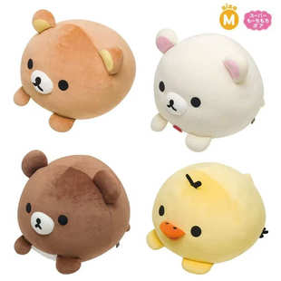 【现货】日本san-x轻松熊rilakkuma m号圆滚滚大福公仔抱枕靠垫