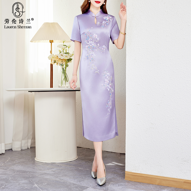 年轻款婚礼妈妈装旗袍连衣裙