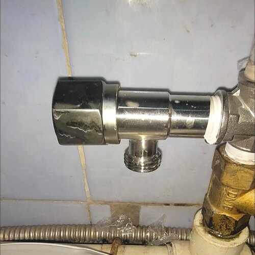 家用不锈钢一进二出开关304冷热热水器全铜水管三角阀4分加厚阀门