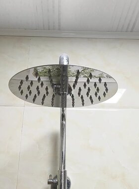 洗澡加压大面板家用淋浴增压莲蓬头不锈钢喷头顶喷沐浴单头淋雨