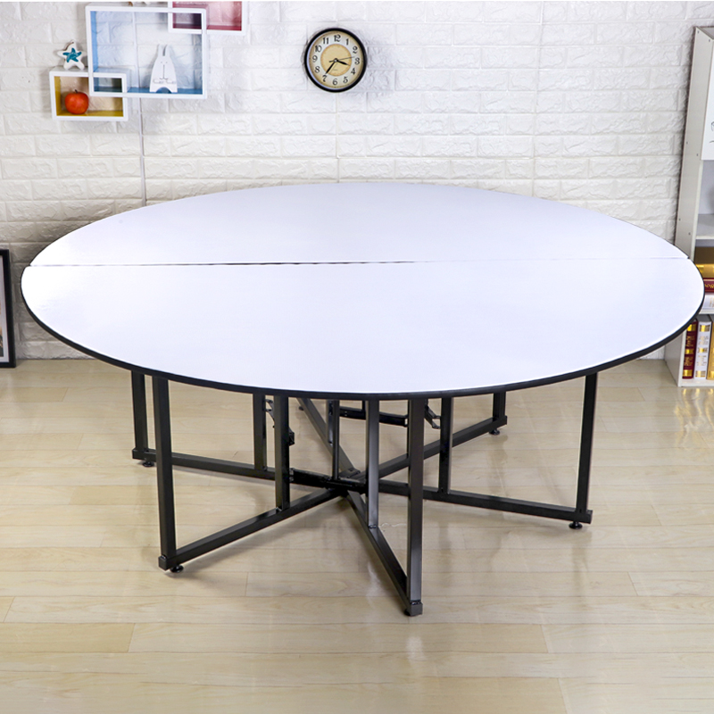 折叠餐桌对半折圆桌面 饭店大排档圆桌 宴会桌酒店餐饮桌椅折叠桌|msdalam kategori perabot kediaman, of Tables, meja lipat - dari Buy2taobao.com untuk memberikan perkhidmatan ejen Taobao profesional membeli