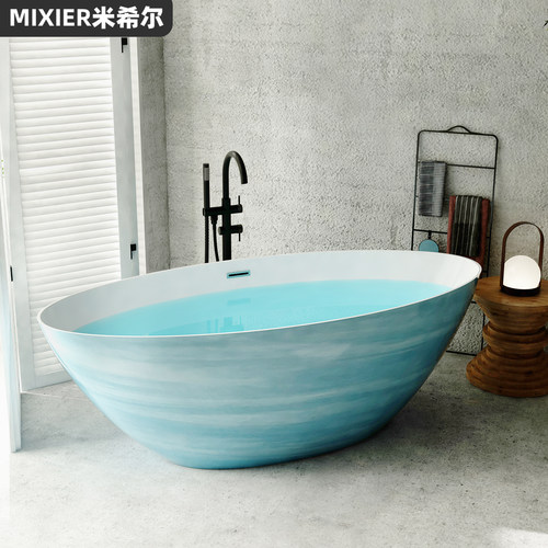 亚克力双人独立浴缸家用小户型