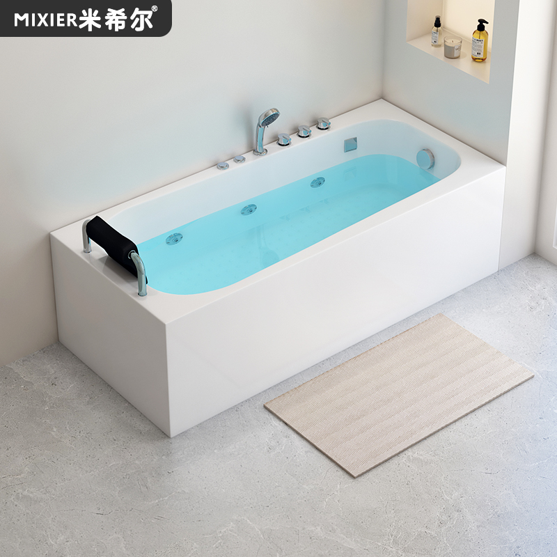 亚克力浴缸家用小户型按摩恒温独立日式成人卫生间浴盆1.2-1.7米