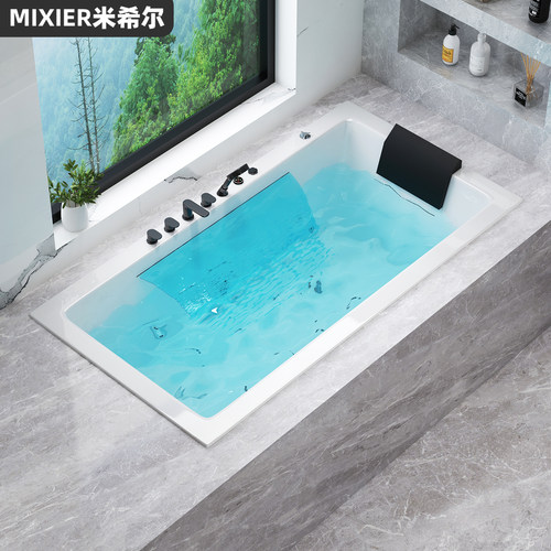 亚克力嵌入式浴缸家用深泡