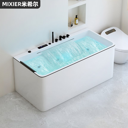 冲浪按摩浴缸家用小户型亚克力恒温独立日式深泡浴盆双人大瀑布缸
