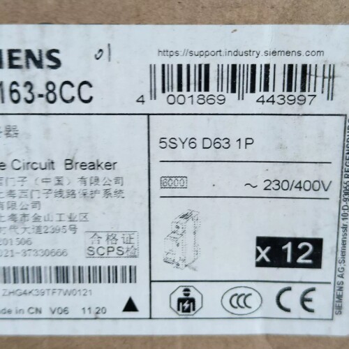 西门子断路器5SY6 D63 1P 议价
