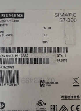 西门子6ES7953-8LP31-0AA0仅开封 议价