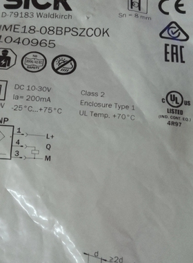 IME18-08BPSZC0K 08BPSZW2S 12NPSZC05感应1040965 1040968 82 议