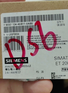 西门子6ES7134-4GB11-0AB0仅开封。 议价