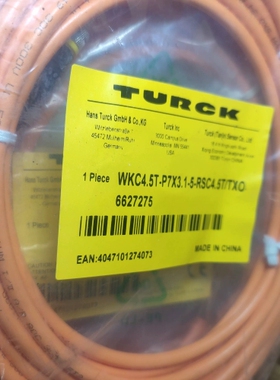 图尔克WKC RKC4.5T-4-RSC4.5T/TXO 6627275 6628758 6627289 64 5