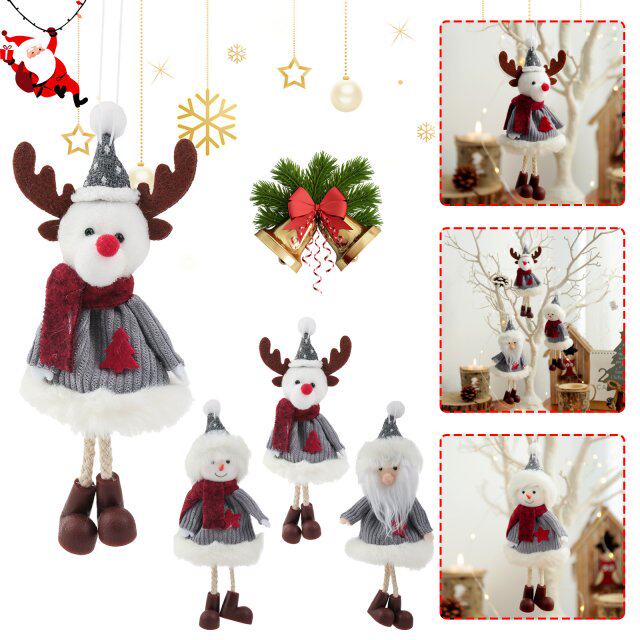 christmas snowman elk hanging plush fabric christmas tree pe