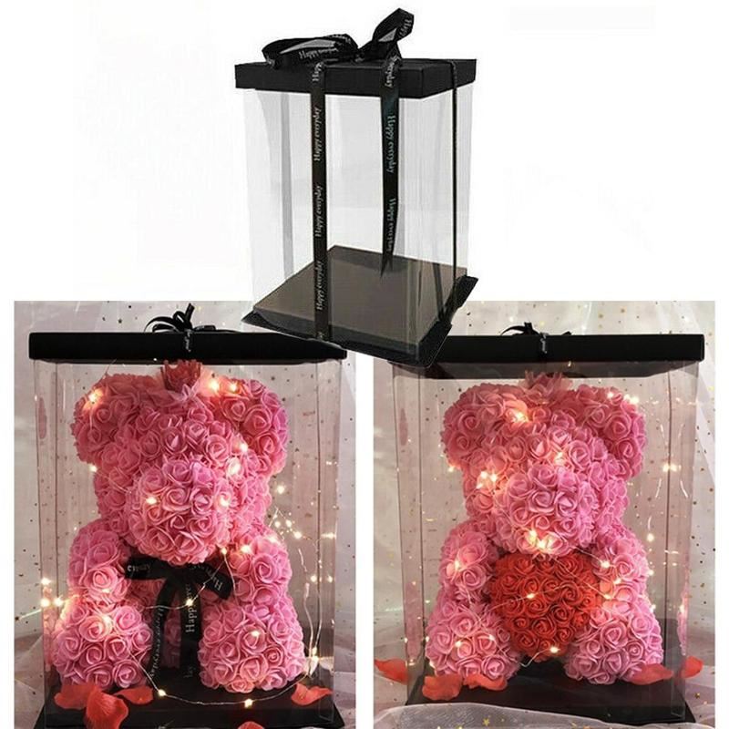 2020 hot sale rose bear artificial wedding decoration gift b