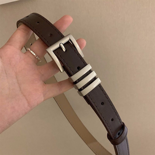 黑色小皮带女士ins风牛仔裤腰带细时尚百搭男士裤带装饰复古女潮