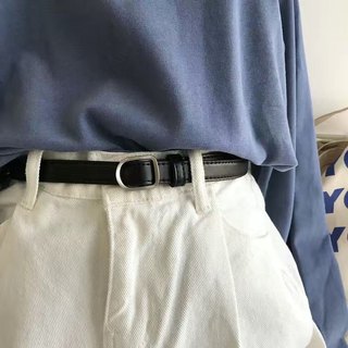 黑色小皮带女士ins风牛仔裤腰带细时尚百搭男士裤带装饰复古女潮