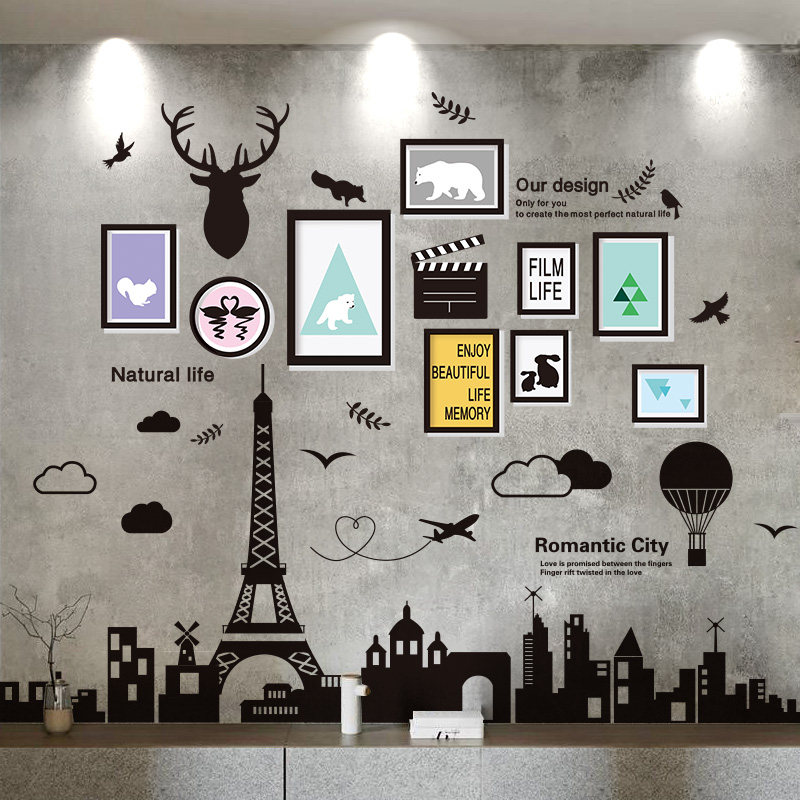 3d立体墙贴画墙纸自粘墙面北欧风贴纸房间装饰ins风男生宿舍海报,家居饰品,软装墙贴,淘宝优惠券,粉丝福利购,淘宝优惠卷