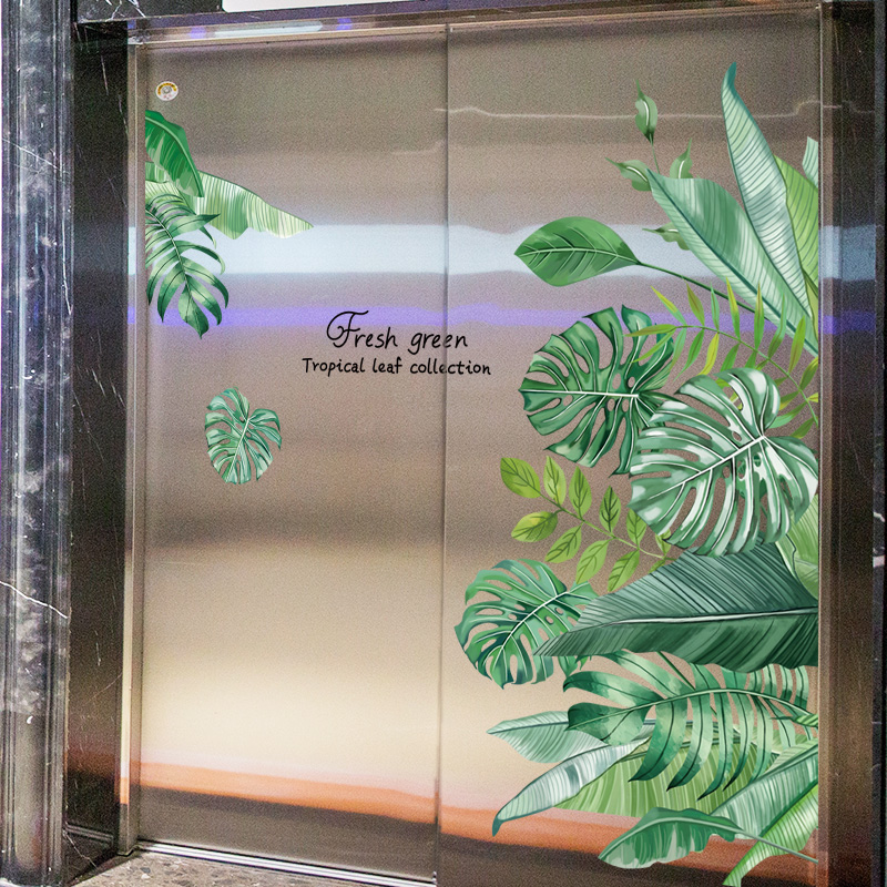 创意电梯门贴纸一户一梯装饰贴画商场大厅美化贴膜个性大图案改造图片