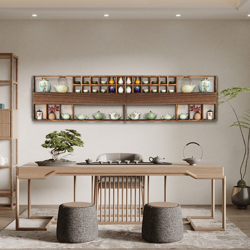 博古架壁挂实木中式十年质保