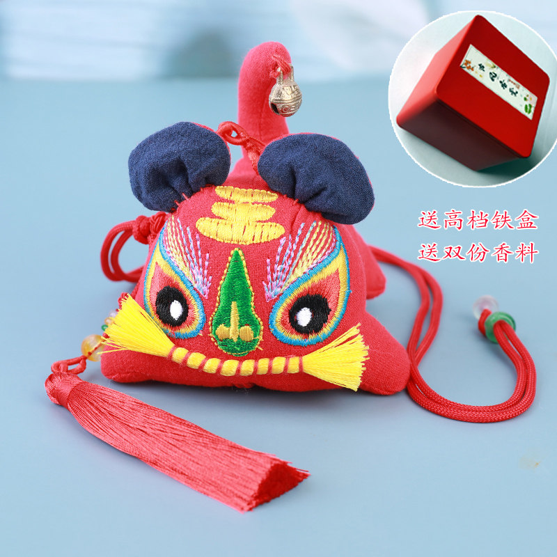 端午香包成品布老虎立体平安符香囊刺绣儿童平安虎招财狮特色礼品
