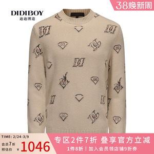 DIDIBOY迪迪博迩2025年秋冬季时尚年轻驼色半高领羊毛衫男士毛衣