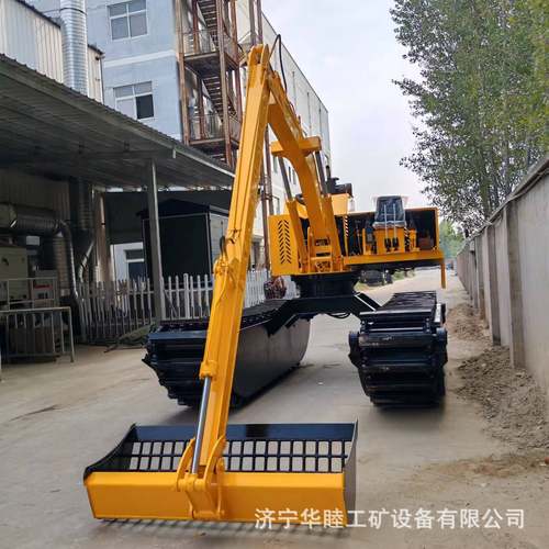 水陆两栖挖掘机 履带式水上挖机 清理河道淤泥设备