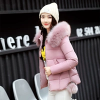 Quần áo cotton nữ 2018 mới sinh viên Hàn Quốc bf Harajuku xuống quần áo cotton mùa đông nữ ngắn đoạn áo khoác cotton nhỏ nữ - Bông áo phao lót lông cừu nữ