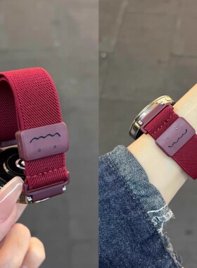 适用oppo watch x2mini表带涂鸦编织磁吸笑脸腕带oppowatchx2/3男款女智能运动4Pro/2R手表链一加手表2替换夏