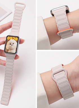 适用小米手环9Pro表带硅胶磁吸红米Watch4/8Pro腕带八九代智能Redmiwatch5男款女夏天运动高级硅胶替换配件