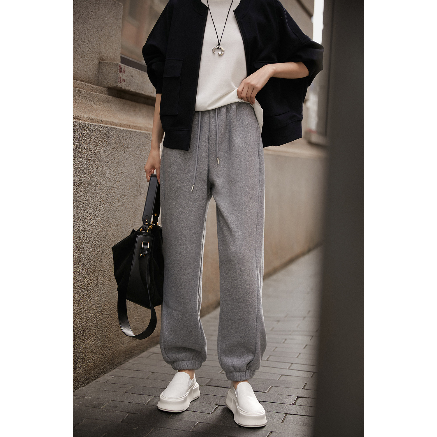 出口外贸加绒加厚软糯暖炉卫裤松紧腰小个子运动裤子哈伦束脚裤女,女装/女士精品,卫裤,淘宝优惠券,粉丝福利购,淘宝优惠卷