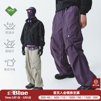 NOTHOMMEBLUE弧线口袋工装裤