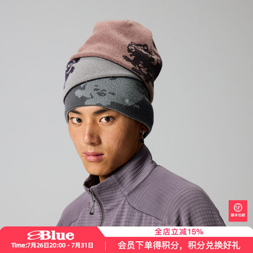 蓝岐BLUE MONTE羊毛保暖针织帽女户外登山徒步双面运动冷帽男