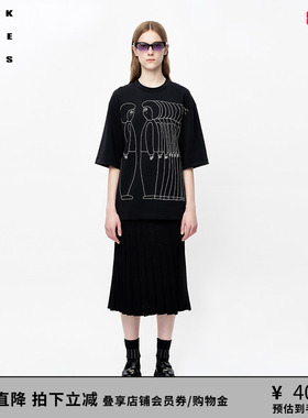 VVNK JANE PLUS「JEN UMAN合作系列」短袖印花T恤女J330556305B