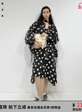 【尼龙塔夫绸】VVNK JANE PLUS夏季波点系带夹克外套女