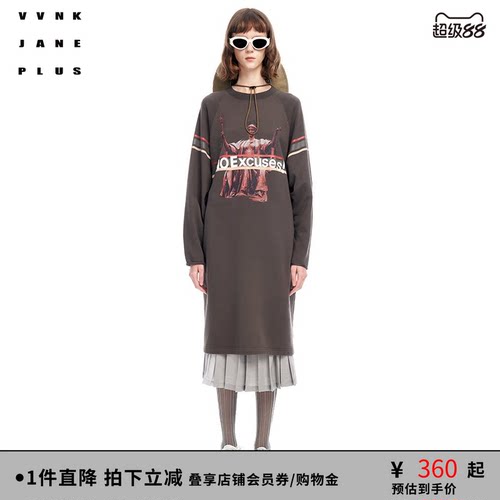 VVNKJANEPLUS印花连衣裙