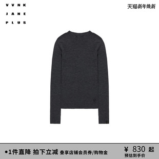 新款 PLUS2025秋季 圆领修身 打底衫 女J530147610A VVNK 套头衫 JANE