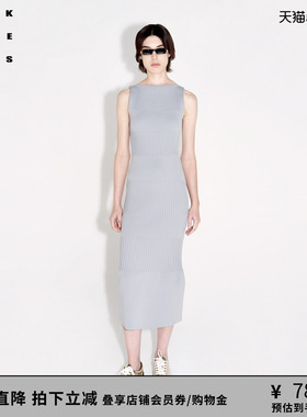 【李冰冰/万茜同款】VVNK JANE PLUS春季新款罗纹针织修身连衣裙